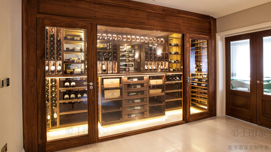 廣州東莞定制實(shí)木紅酒恒溫酒柜項(xiàng)目